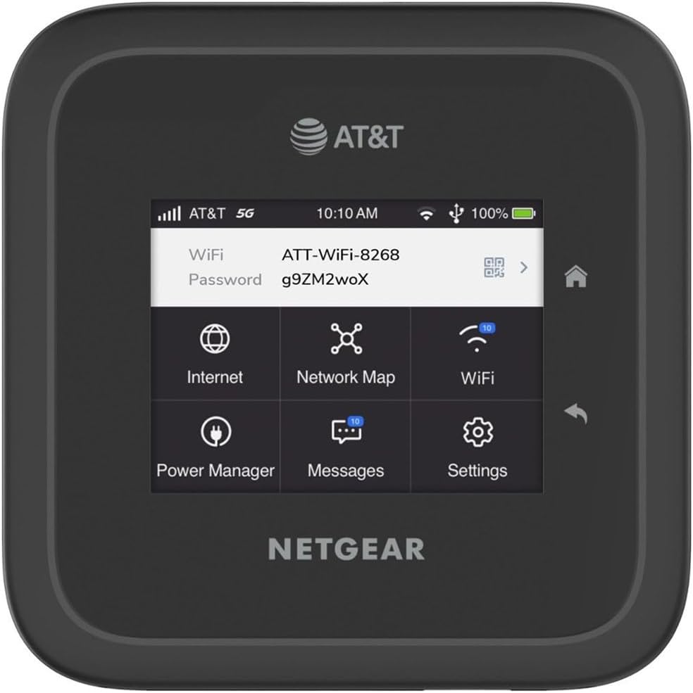 NETGEAR Nighthawk M6 Pro Mobile Hotspot 5G mmWave, 8Gbps, Unlocked, AT&T & T-Mobile, International Roaming, Portable WiFi Device for Travel, 5G Modem Wireless Router (MR6500) (Renewed)