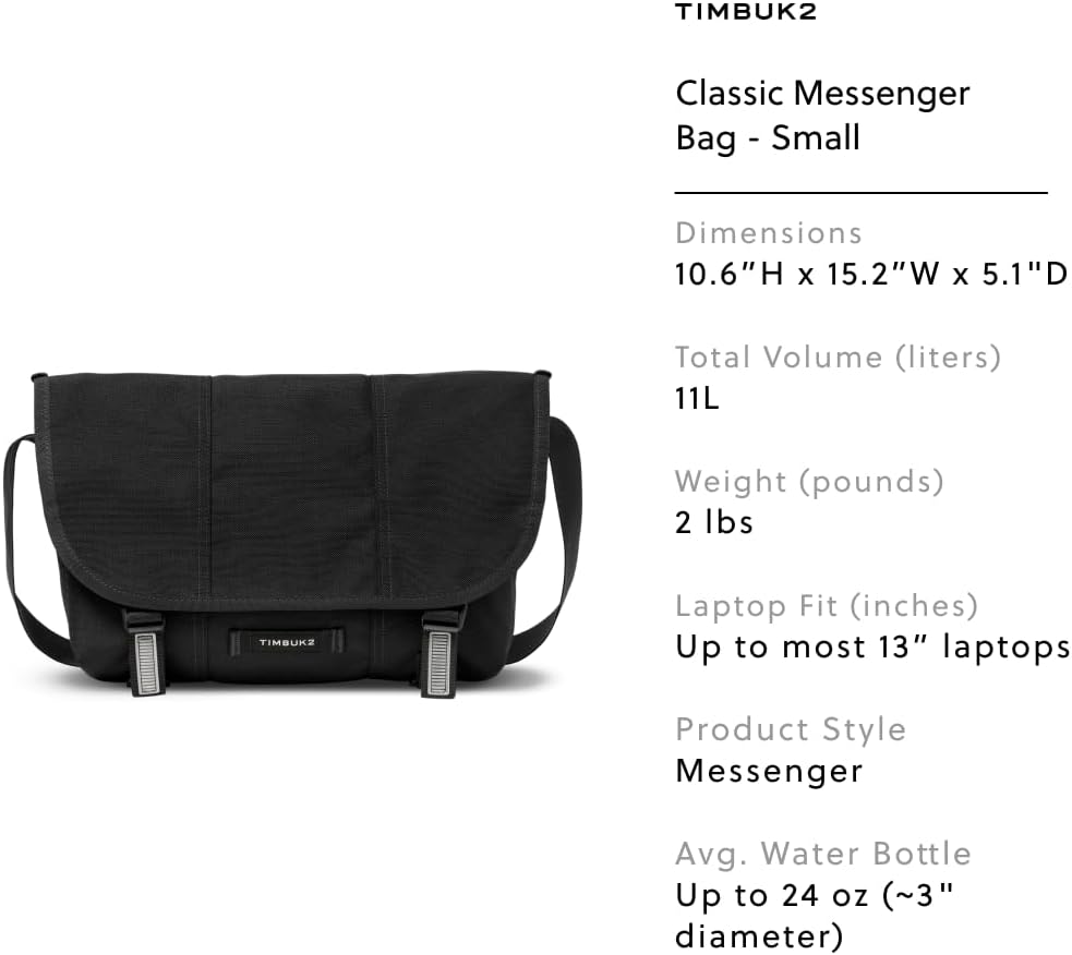 Timbuk2 Classic Messenger Bag - Durable, Water-Resistant, fits 13', 15', 17' Laptop