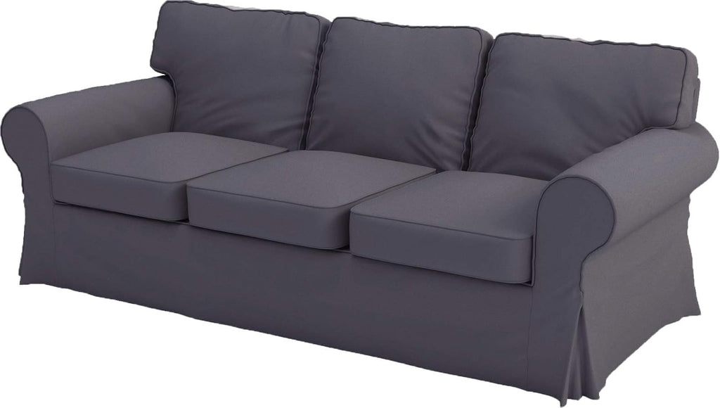 Heavy Duty UPPLAND (Not EKTORP) Sofa Cover Replacement Compatible with IKEA UPPLAND 3 Seat Sofa, Loveseat, Armchair, Sectional Corner, or Footstool Slipcover Only (Uppland 3 Cotton Dark Gray)