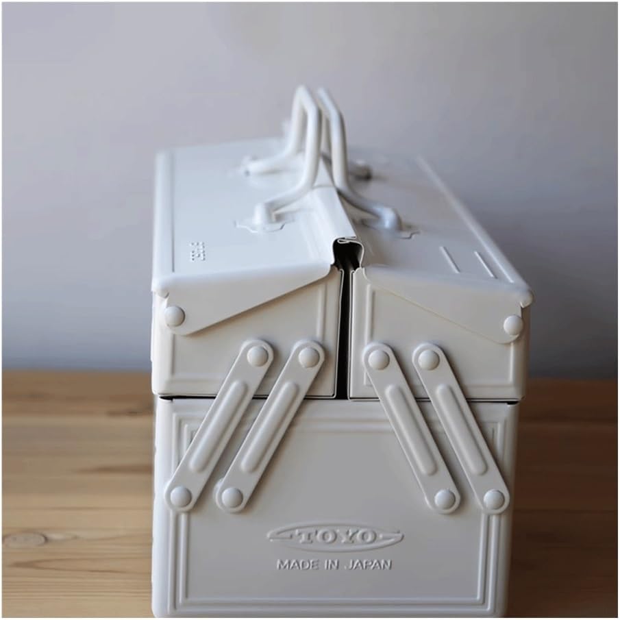 Storage White Home Toolbox Art Student Art Box Car Electrician Box Hardware Repair Box Small Item Storage Box Fishing Enthusiast Storage Box for Garage