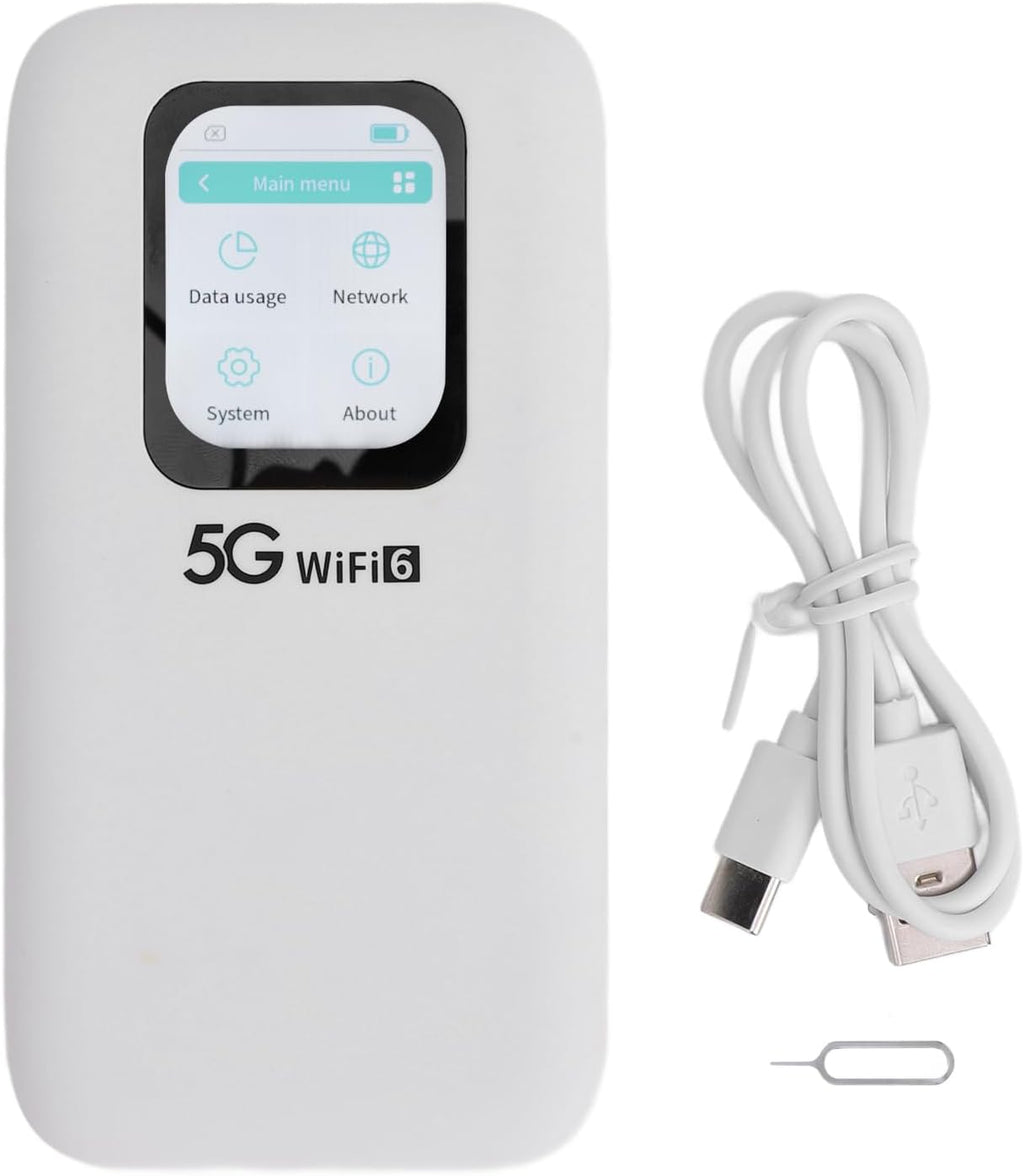 5G Wi Fi 6 Mobile Hotspot, Connects Up to 16 Devices, Portable Band Wi Fi Device, Pocket Hotspot Router with Nano SIM Card Slot, 7100mAh Battery for Travel Business