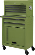 Multifunctional 7-Drawer Rolling Tool Chest, Tool Storage Cabinet w/Wheels, Detachable Top, Tool Organizer Box for Garage, Warehouse & Repair Shop for Garage(Green)