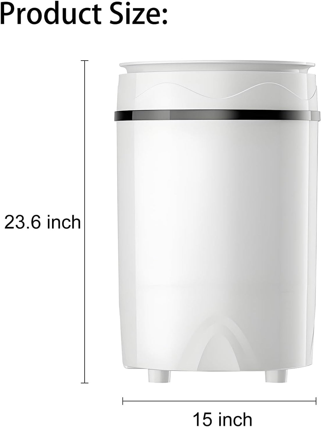 Portable Shoes Washing Machine - Compact 15'×15'×24' Mini Washer with Removable PA Soft Brush for Shoes, 7kg Lightweight with Handle, 3 Functions: Wash Shoes/Clothes and Spin-Dry;Knob Operation