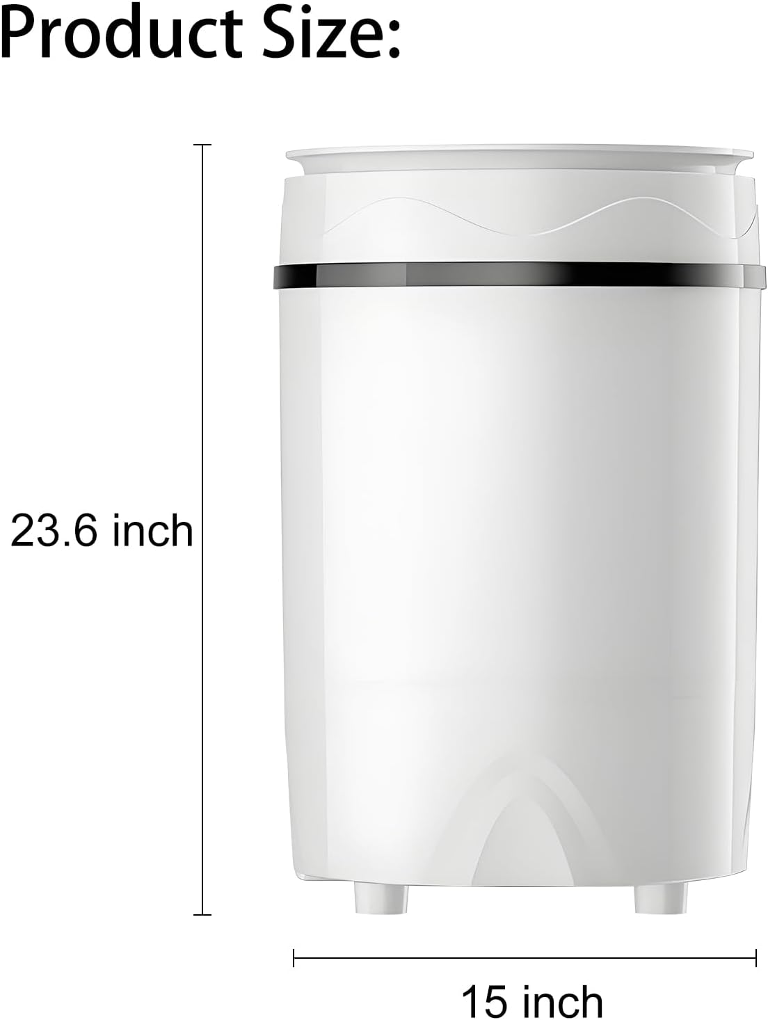 Portable Shoes Washing Machine - Compact 15'×15'×24' Mini Washer with Removable PA Soft Brush for Shoes, 7kg Lightweight with Handle, 3 Functions: Wash Shoes/Clothes and Spin-Dry;Knob Operation