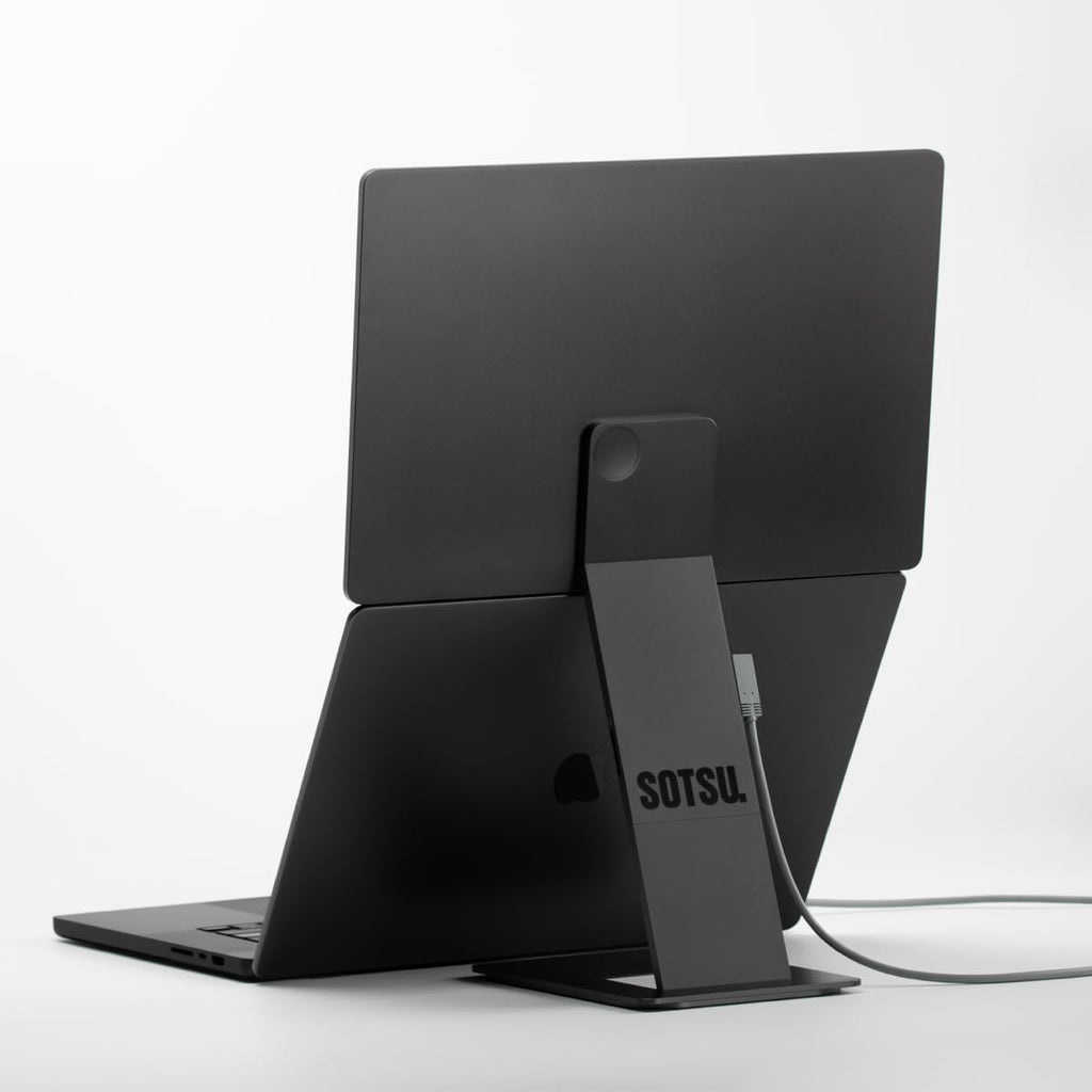 SOTSU FlipAction Elite 16' Portable Monitor | 4K | Super Compact | Pivot Rotate | 3840x2400 DCI P3 | 60Hz | 450 Nits | Full Metal CNC | Perfect Match for Mac and Windows (Space Black)