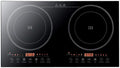 Double Induction Cooker, 1200W 2 Burner Induction Cooker Cooktop, Electromagnetic Oven High Temperature Resistance Double Burner Countertop Cooktop 8 Gear Firepower Dual Induction Hot Plate