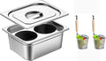 Stainless Steel with Divider and Colander Strainer,Cookware Stockpot Compatible with Induction,Ceramic,Glass,and Halogen Cooktops