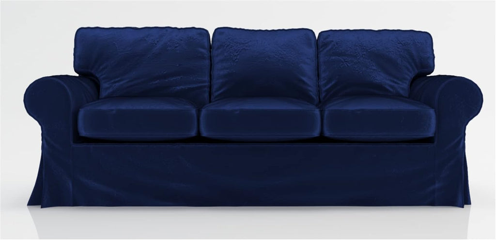 Heavy Duty UPPLAND (Not EKTORP) Sofa Cover Replacement Compatible with IKEA UPPLAND 3 Seat Sofa, Loveseat, Armchair, Sectional Corner, or Footstool Slipcover Only (Uppland 3 Velvet Blue)