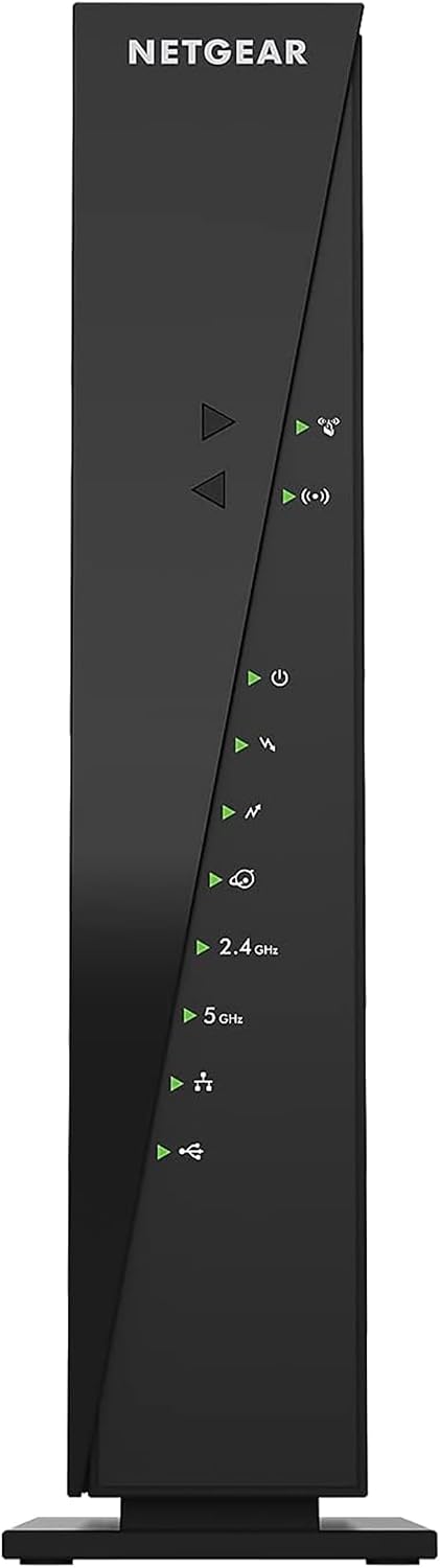 NETGEAR Cable Modem WiFi Router Combo C6300 | Compatible with Cable Providers Including Xfinity by Comcast, Spectrum, Cox for Cable Plans Up to 400Mbps | AC1750 WiFi Speed | DOCSIS 3.0