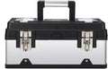 Multifunctional Tool Box Stainless Steel Toolbox Multi-Function Household Portable Hardware Repair Kit Extra Storage and Steel Lock Storage Box（17 Inch /20 Inch ） for Garage(20inch)