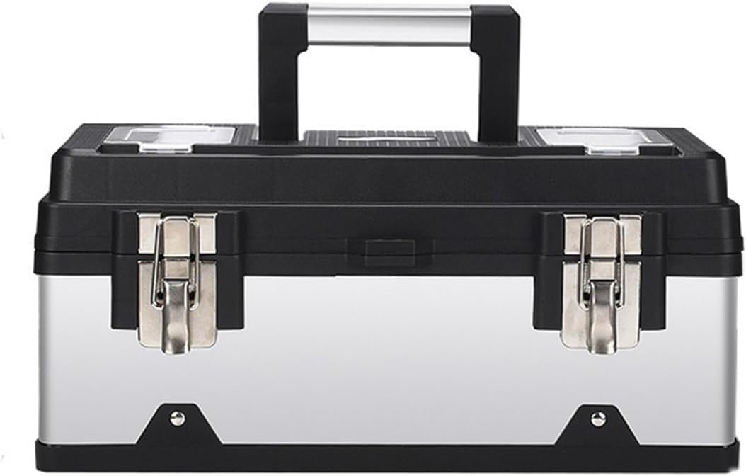 Tool Box Tool Box Stainless Steel Toolbox Multi-Function Household Portable Hardware Repair Kit Extra Storage and Steel Lock Storage Box（17 Inch /20 Inch ） Tool Storage(20inch)