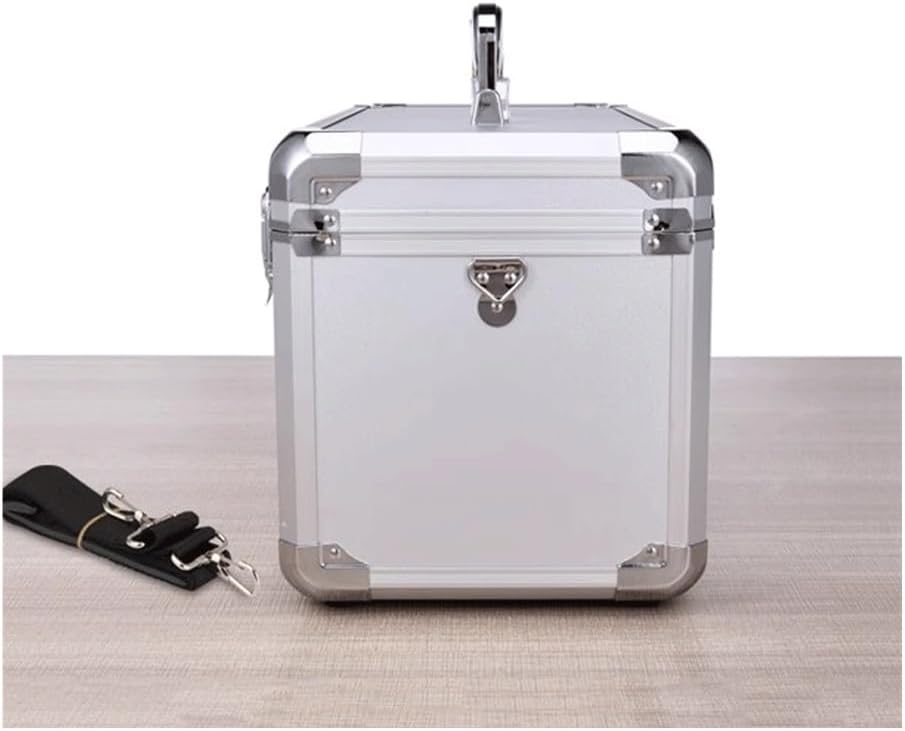 Tool Box Large-Capacity Multi-Functional Tool Box Household Hardware Tool Box Aluminum Alloy Portable Beauty Box Car Instrument Box Outdoor Maintenance Box Tool Storage(Silver)