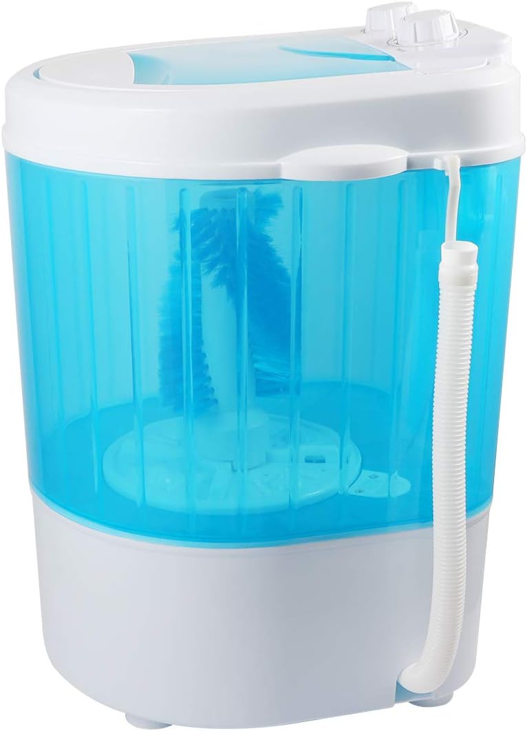 Portable Mini Washing Machine Wash Shoes Wash Clothes and Spin-dry, Semi-Automatic, 10 lbs Capacity,Mini Washer for Apartments Camping Dorms Business Trip College Rooms
