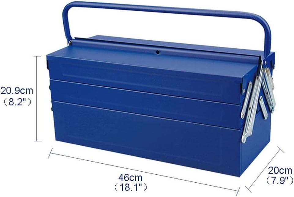 Portable Tool Box Toolbox Industrial Grade Thickened Toolbox Portable Household Toolbox Storage Box with Alloy Lock (Blue) Small Parts Box (Color : E)