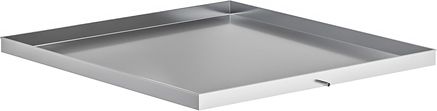 32 in. x 30 in. x 1.5 in. Washing Machine Drain Pan with Drain Hole and Hose Adapter.