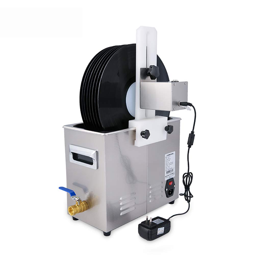 Vinyl Record Professional Stainless Steel Ultrasonic Cleaning Machine, Phonograph Disc Ultrasound Washing Machine Jewelry Cleaner