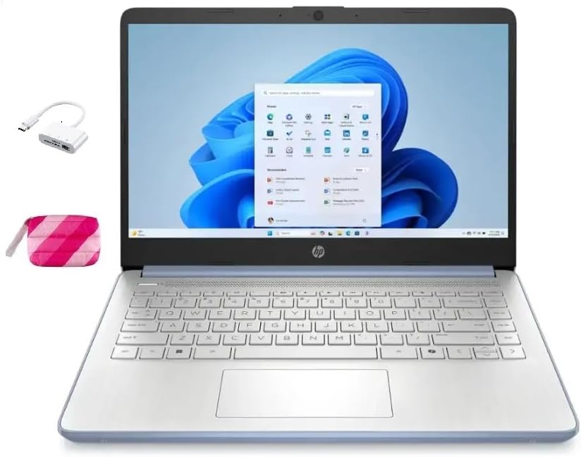 HP 2025 Student Laptop, Intel Processor N150(up to 3.6 GHz), 14 Inch LED Screen,8G RAM, 128GB Storange,1 Year Office 365, Windows 11 Home,w/YYY Accessories,Sky Blue