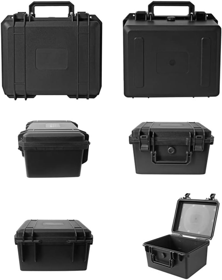 Portable Tool Box Black Foam Board and Plastic Tool Box Protective Box Multi-Function Household Toolbox for Instruments and Parts Storage Small Parts Box (Size : Containing a Sponge mat)