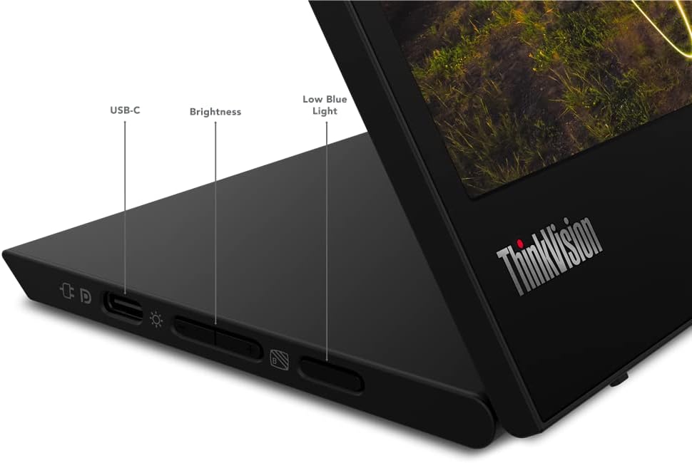Lenovo ThinkVision M15 15.6' Full HD WLED LCD Monitor - 16:9 - Raven Black (Renewed)