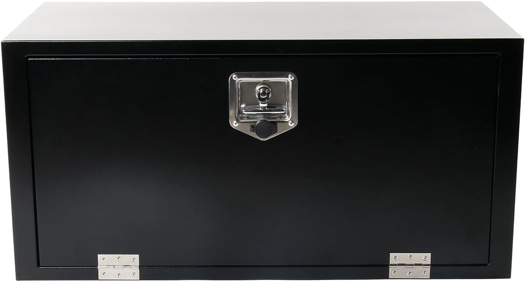 36'' Inch Steel Underbody Truck Tool Box & T-Handle Latch Heavy Duty For Trucks Trailers RV ATV Pickup Trucks Flatbeds Organization Storage Job Tool Chest -36'(L) x 18'(W) x 18'(H) Black