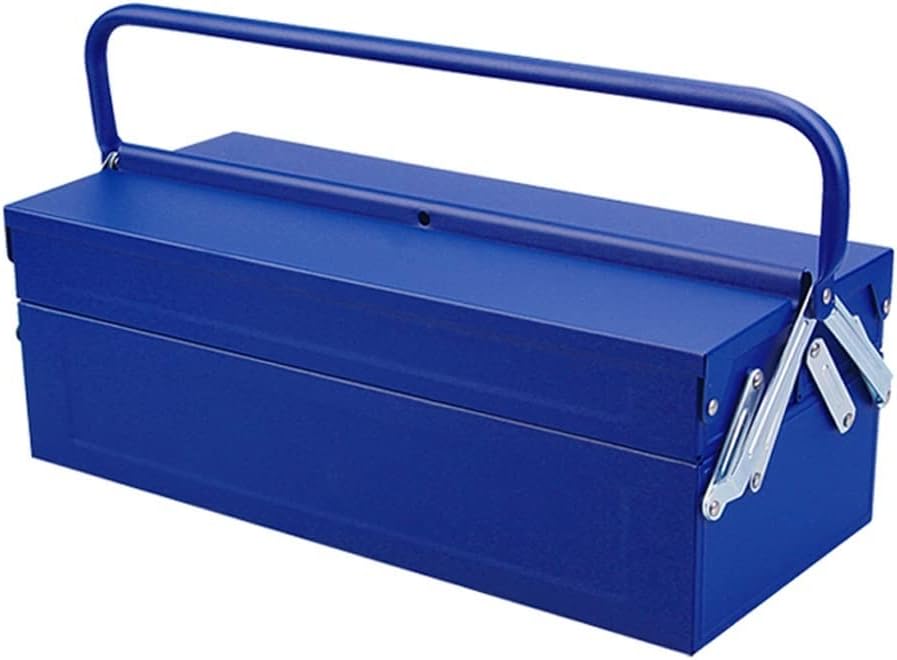 Portable Tool Box Toolbox Industrial Grade Thickened Toolbox Portable Household Toolbox Storage Box with Alloy Lock (Blue) Small Parts Box (Color : D)