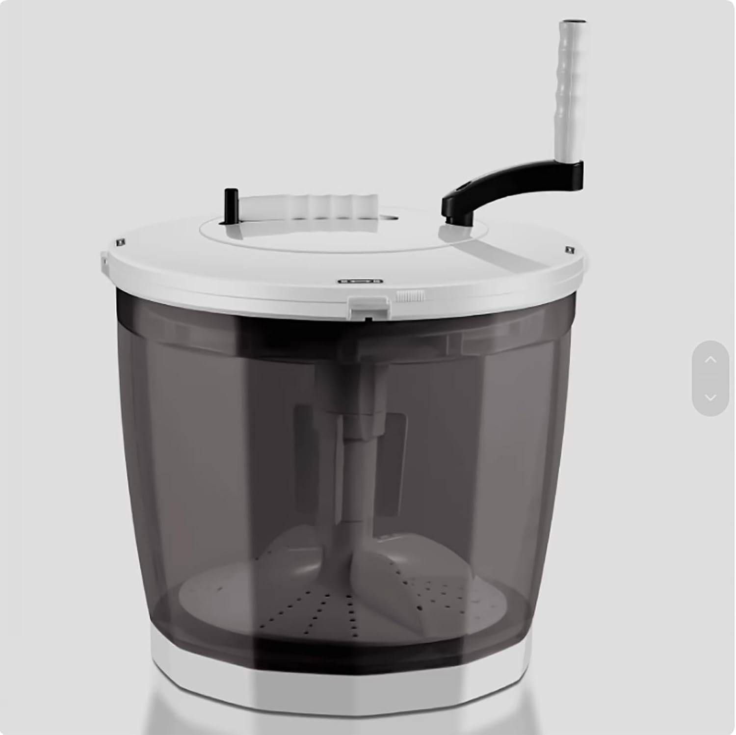 Portable Hand cranked clothes spin drying bucket,Non-Electric Washing Machine and Spin Dryer,Mini Hand Crank Washing Machine Dehydrator for Dormitory, Apartment, Rv (grey)
