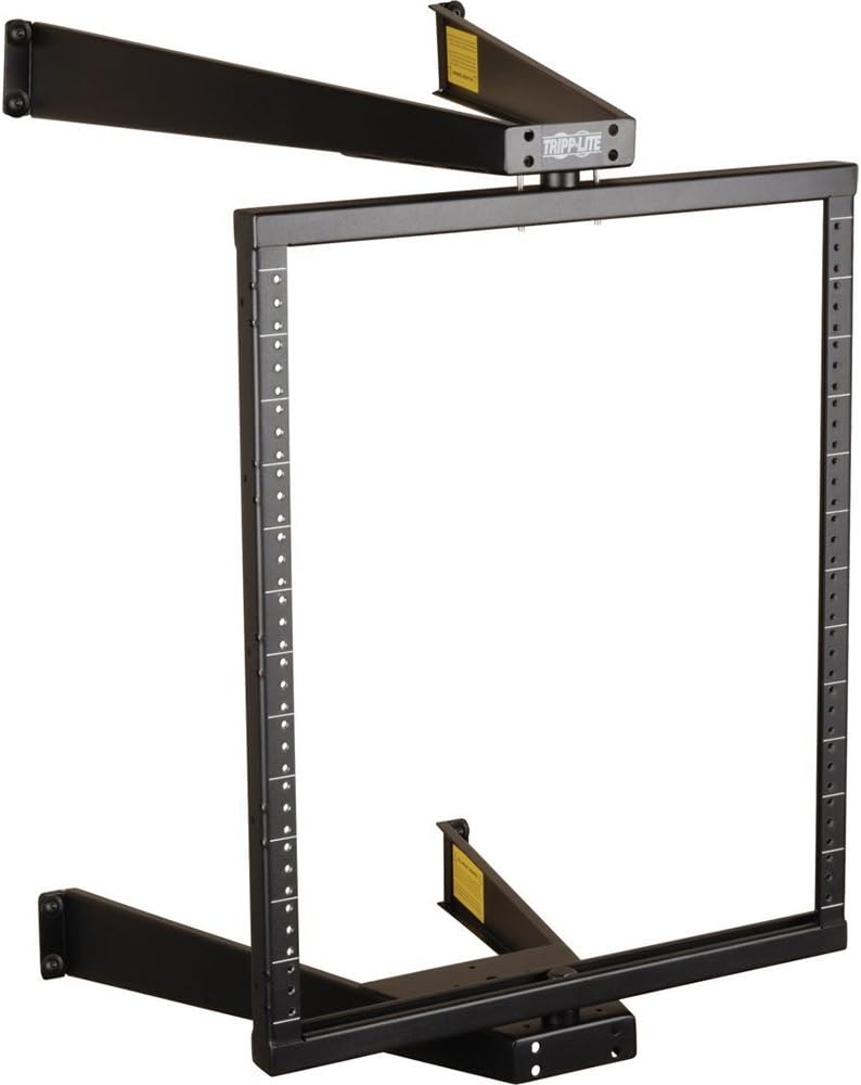 Tripp Lite 12U Wall Mount 2-Post Open Frame Rack, Pivoting/Hinged Network Equipment Rack, Switch Depth, 18' Deep (SRWO12US)