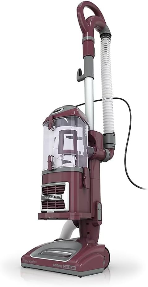 SHARK NV365RD Navigator Lift-Away Deluxe Upright Powerful Suction Vacuum for Hardwood Floor, Carpet, Muti-Surface Spotless Cleaning with Large Dust Cup Capacity, Swivel Steering, Red (Renewed)