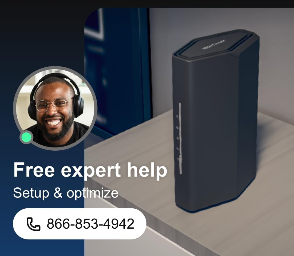 NETGEAR Nighthawk Dual-Band WiFi 7 Router (RS100) – Router Only, BE3600 Wireless Speed (up to 3.6 Gbps) - Covers up to 2,000 sq. ft., 50 Devices – 2.5 Gig Internet Port - Free Expert Help