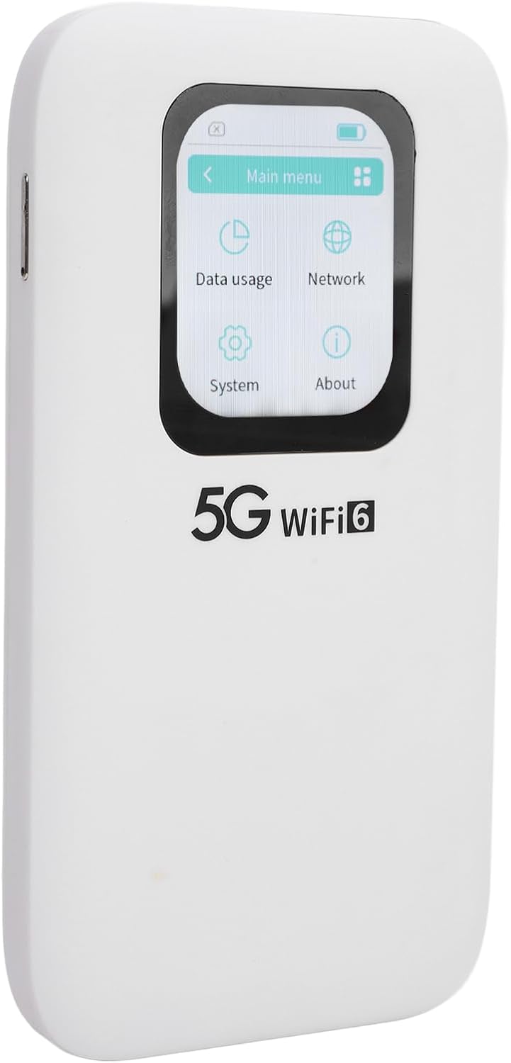 5G Wi Fi 6 Mobile Hotspot, Connects Up to 16 Devices, Portable Band Wi Fi Device, Pocket Hotspot Router with Nano SIM Card Slot, 7100mAh Battery for Travel Business