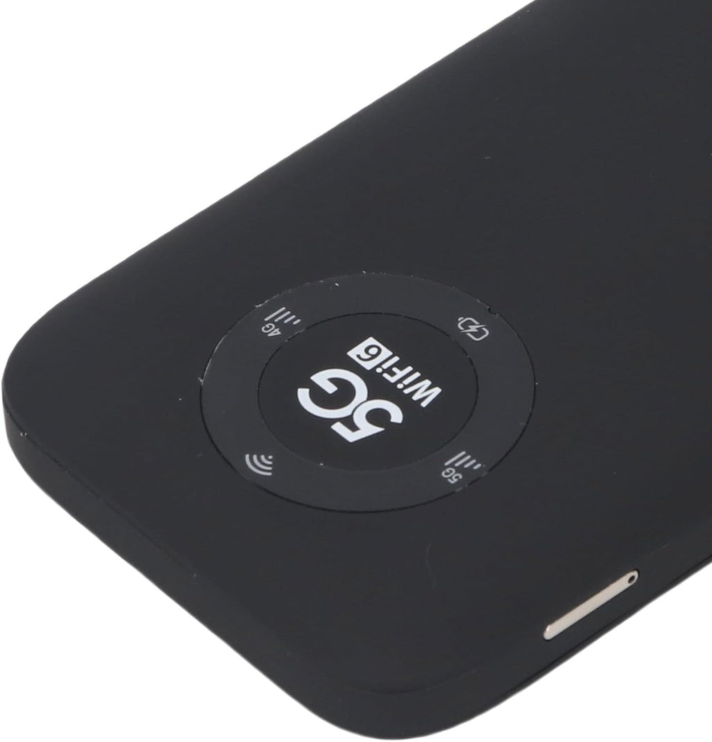 5G Mobile Hotspot, WiFi 6 16 Users Portable Wireless Router with SIM Card Slot and 7100mAh Battery, for Travel Business Outdoor Use (Black)