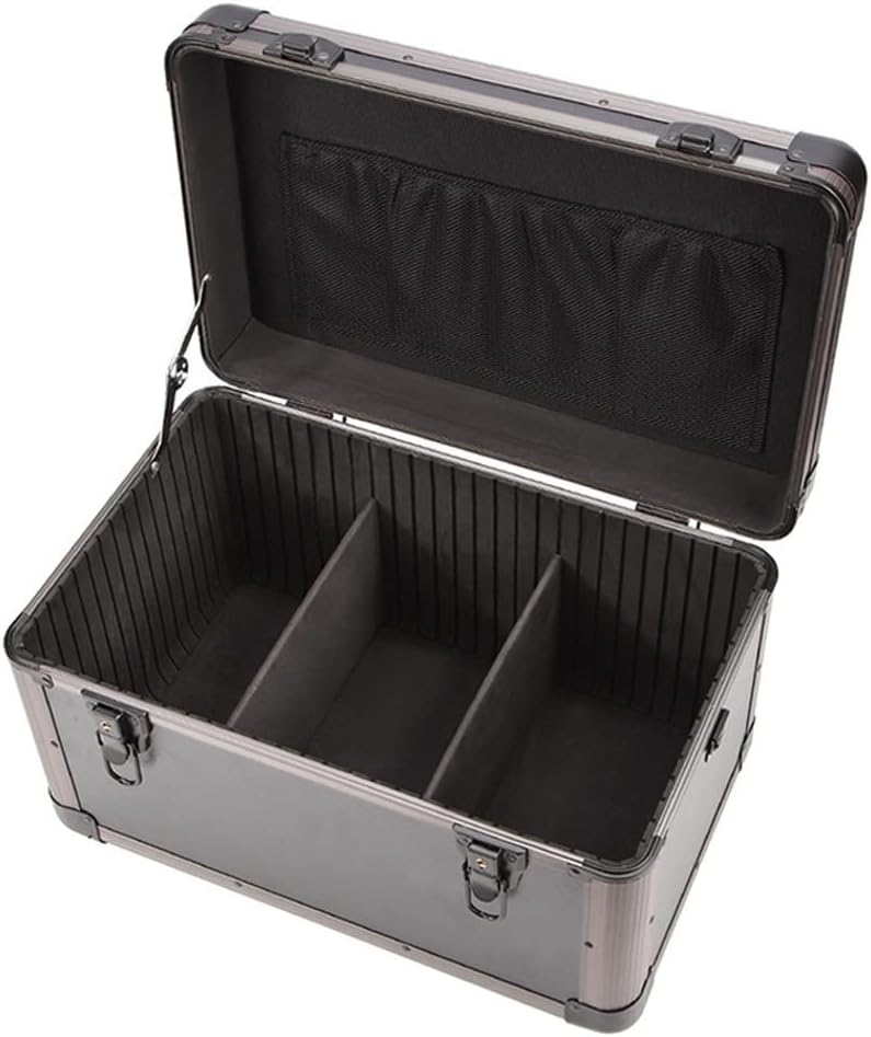 Portable Tool Box Hardware Toolbox Aluminum Carrying Case Toolbox Household Organizer Multi-Purpose Metal Case Small Parts Box (Color : Brass)
