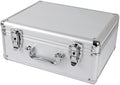 Portable Tool Box Aluminum Tool Box Black Foam Insert Suitcase Briefcase Tool Box Home Portable Tool Box Repair Tool Storage Box Small Parts Box (Color : Silver)