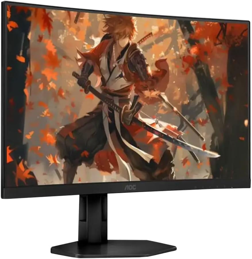 AOC CQ27G4ZX 27' 2K QHD (2560 x 1440) 300Hz Curved Screen Gaming Monitor，Adaptive Sync Compatible; HDR; DisplayPort HDMI; Frameless Design (Renewed)