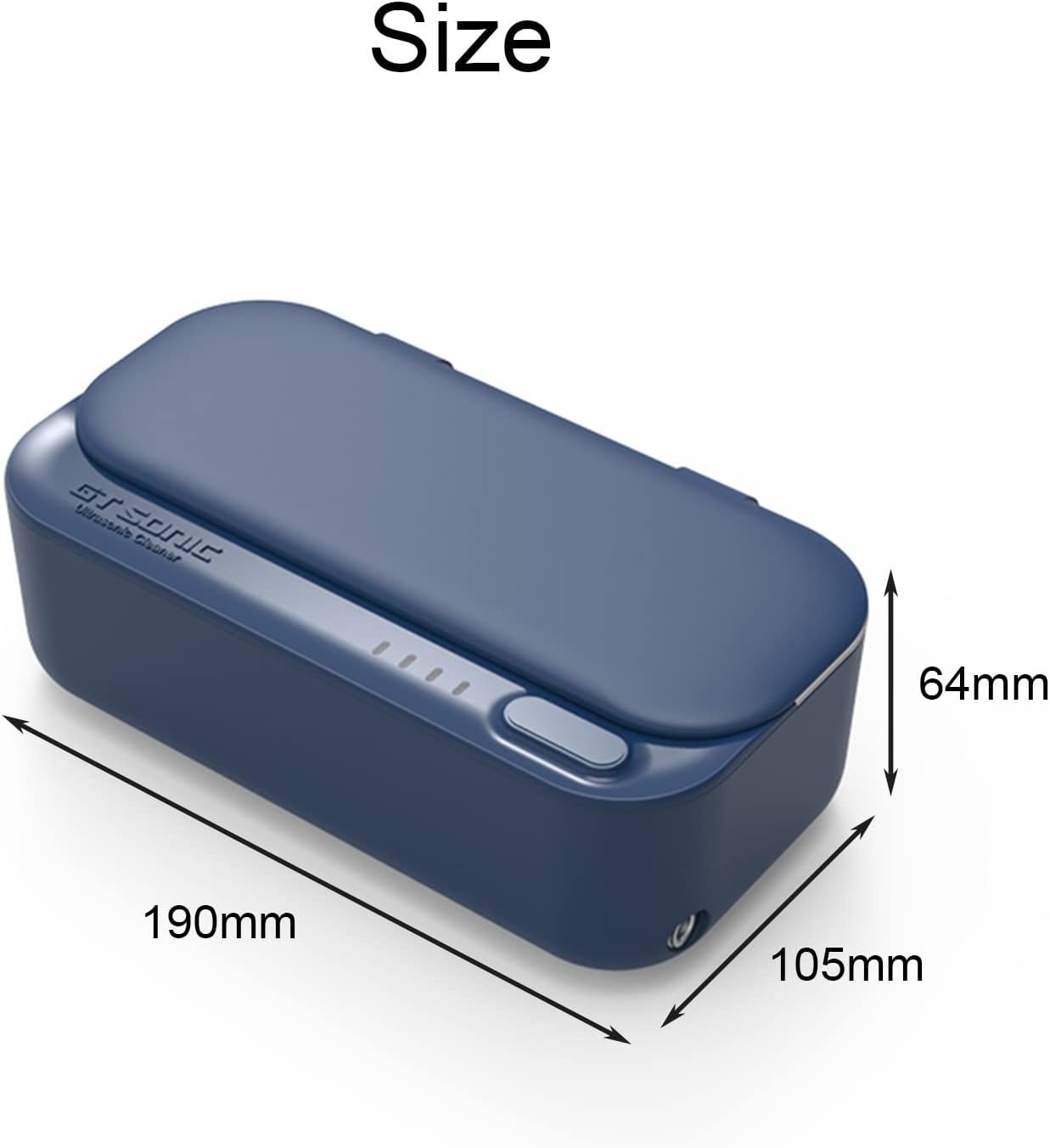 TXTC Small Ultrasonic Cleaner Solution Rechargeable Jewelry Cleaner,Ultrasonic Washing Machine for Jewellery, Watch, Glasses Cleaning,with Jewelry Basket-430ml (Color : Light Blue)