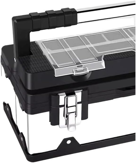Tool Box 20 Inch Stainless Steel Toolbox Household Storage Box Set Industrial Grade Maintenance Box Hardware Portable Electrical Box Tool Storage