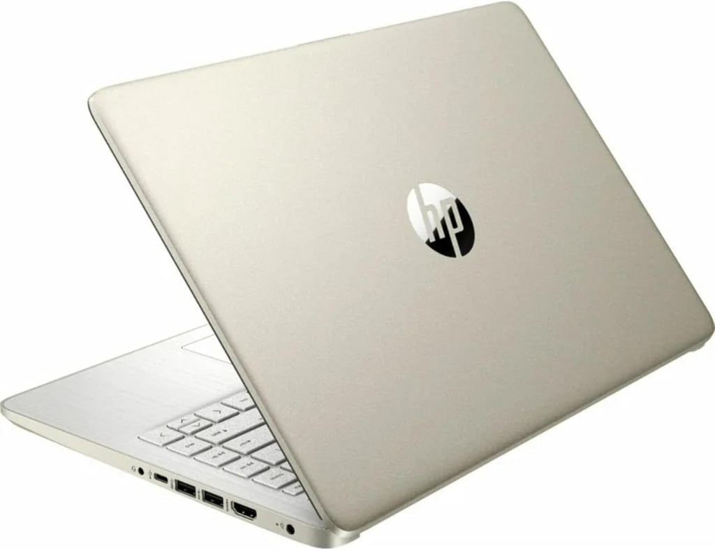 HP Ultrabook 14 Laptop with Free Microsoft 365 • 16GB RAM • Intel 4-Core CPU • 64GB SSD • Windows 11 w/o Earphones (Pale Gold)