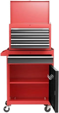 Toolbox Rolling Garage Workshop Tool Organizer with Detachable 5 Drawer Tool Chest, Drawer Liners and Wheels - Tool Organizer Box for Garage, Warehouse & Repair Shop Tool Box(Red)