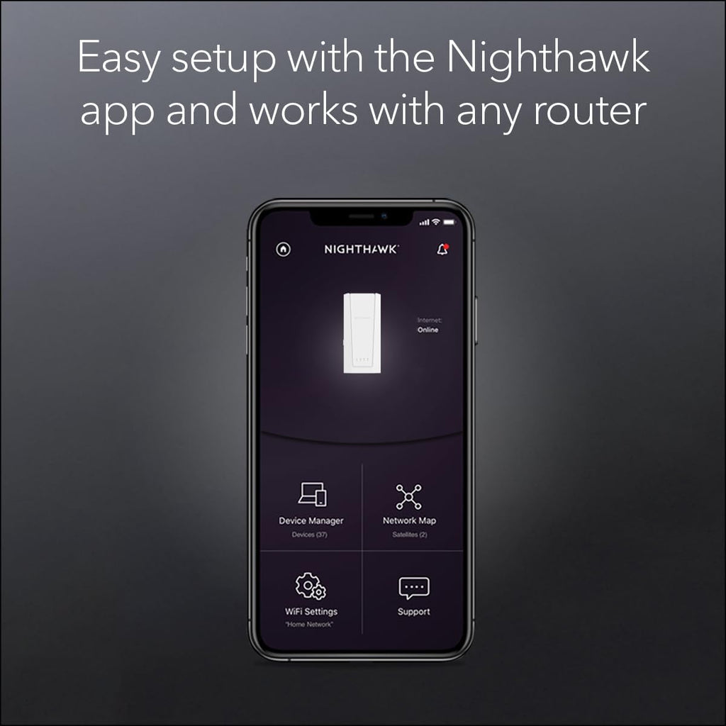 NETGEAR WiFi 7 Range Extender (EXS25) – BE4500 Dual-Band Wireless Signal Booster & Repeater (up to 5 Gbps Speed) - Add up to 1,500 sq. ft., 45 Devices - WPA3 Security, Smart Roaming