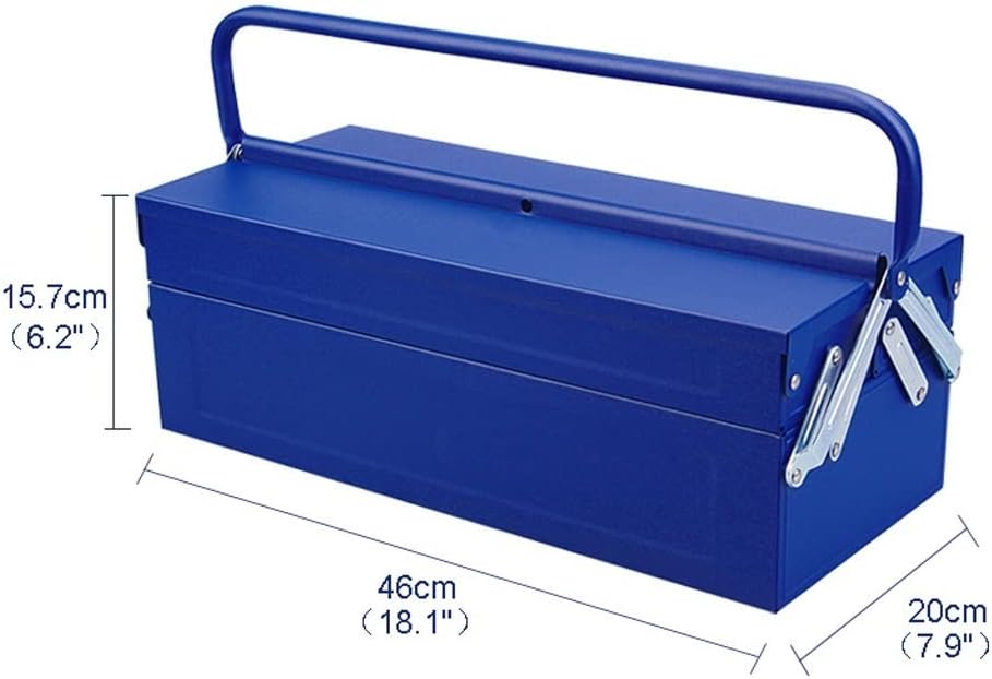 Portable Tool Box Toolbox Industrial Grade Thickened Toolbox Portable Household Toolbox Storage Box with Alloy Lock (Blue) Small Parts Box (Color : D)