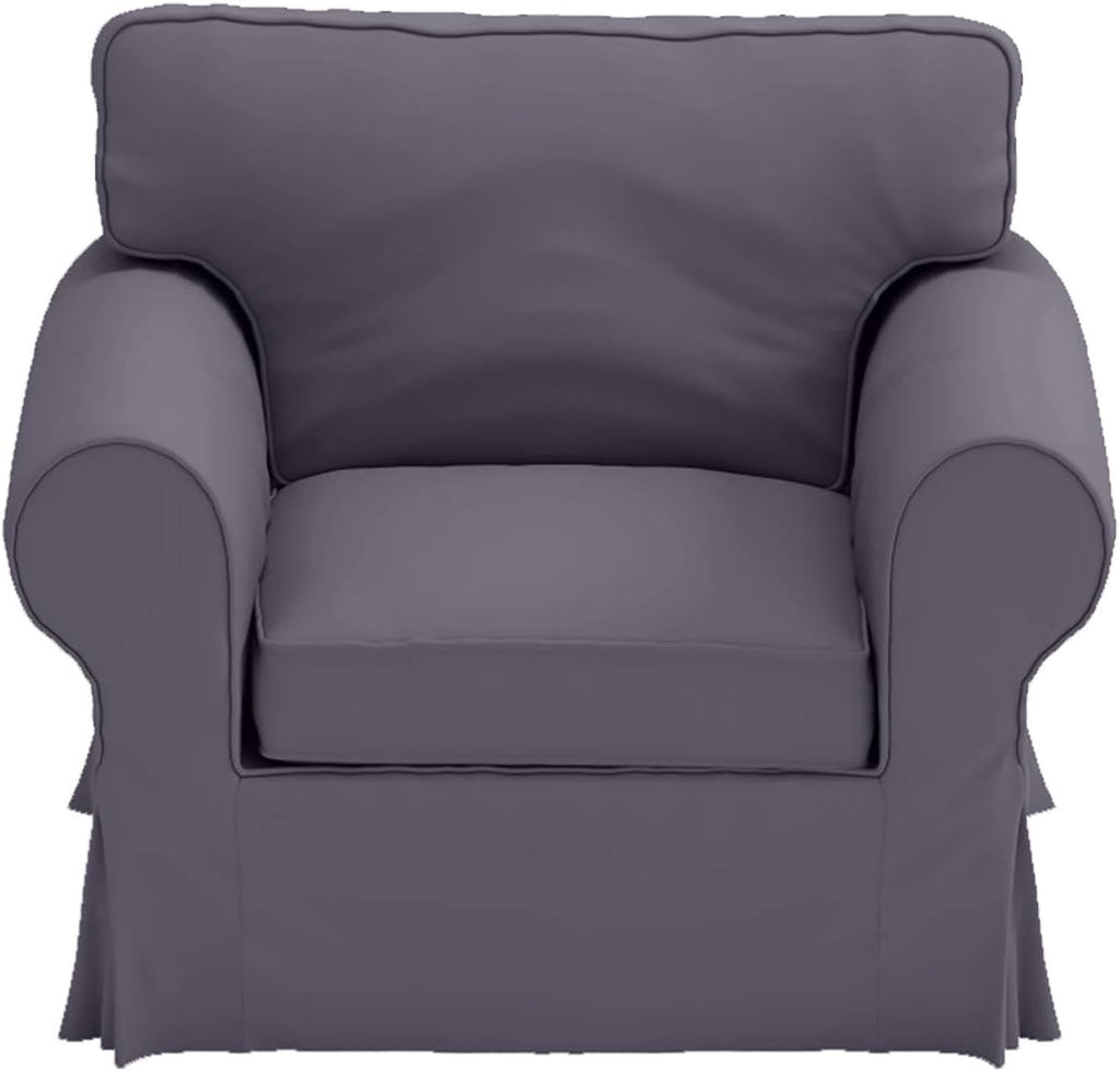 Heavy Duty UPPLAND (Not EKTORP) Sofa Cover Replacement Compatible with IKEA UPPLAND 3 Seat Sofa, Loveseat, Armchair, Sectional Corner, or Footstool Slipcover Only (Uppland Chair Dark Gray)