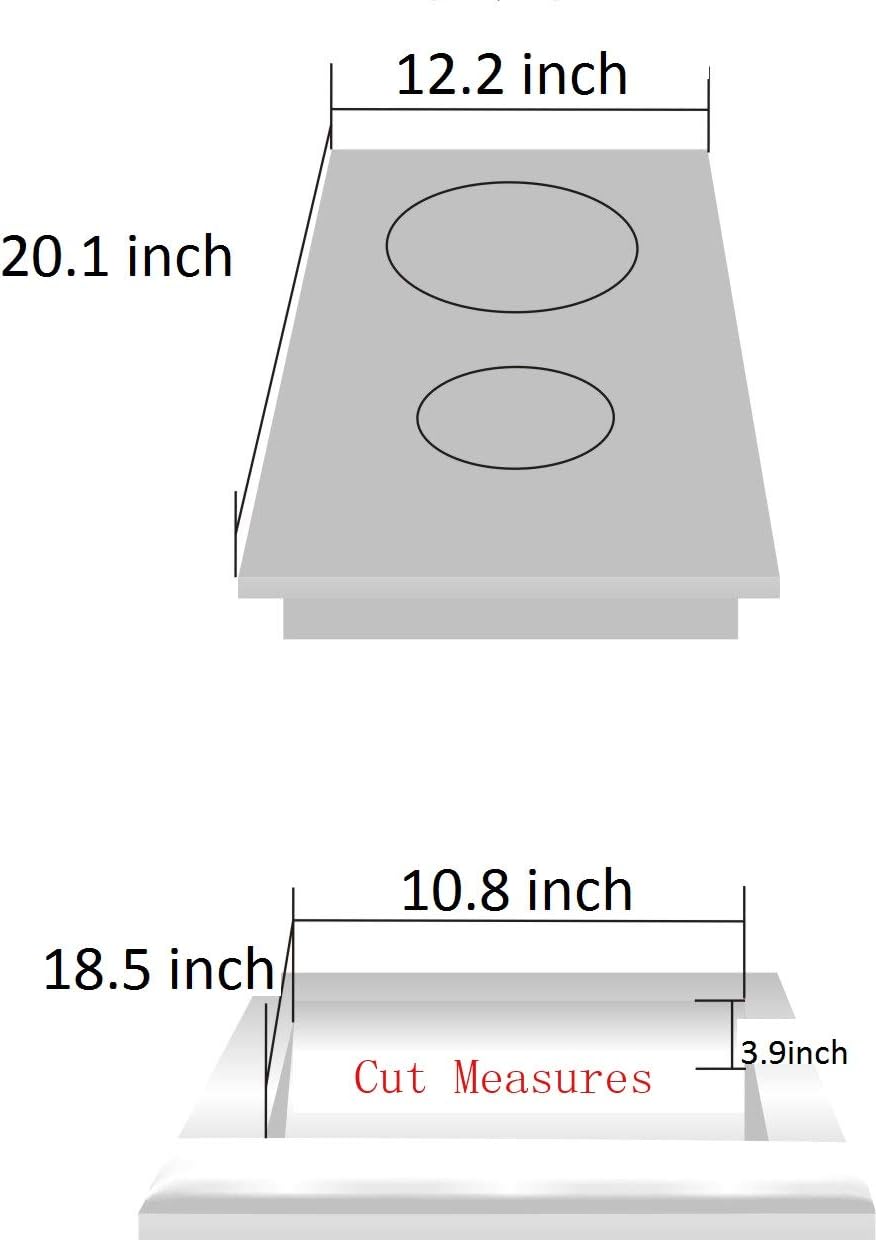 12 Inch Dual Fuel Gas Cooktop - Sealed 2 Burners, Tempered Glass, Drop-in Gas Hob DK123-A01S, Black