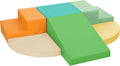 TODIBY 6-Piece Soft PU Leather Toddlers Climbing Toys, Baby Foam Climbing Blocks for Toddlers 3, Indoor Climb and Crawl Activity Play Set, Foam Play Gym Climbing Structures (Orange and Green)