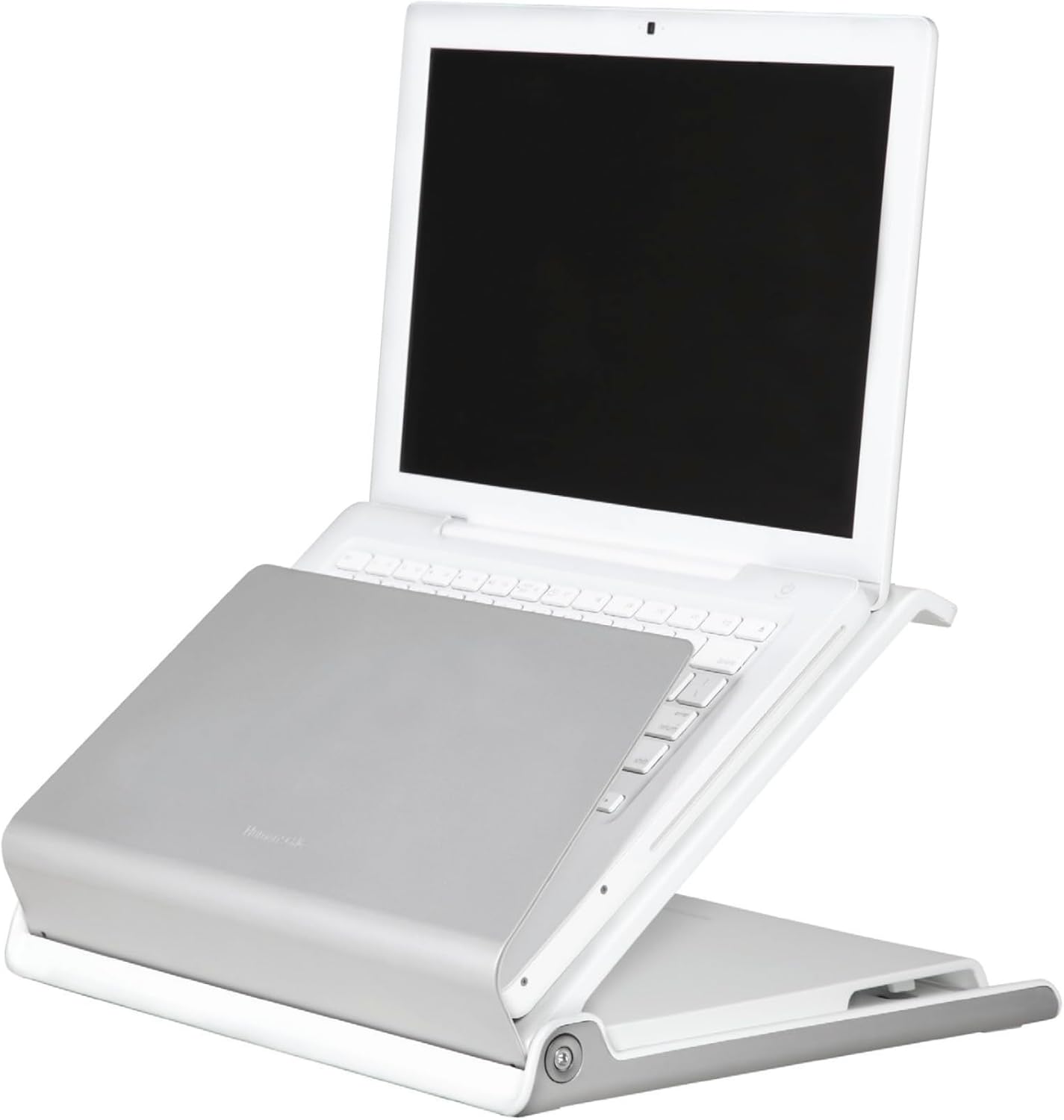 Humanscale L6 Silver Laptop Stand, Ergonomic Notebook Stand for Desk for Good Posture, 360° Swivel Adjustable Laptop Riser, Ideal Laptop Holder for Workstations or Home Offices