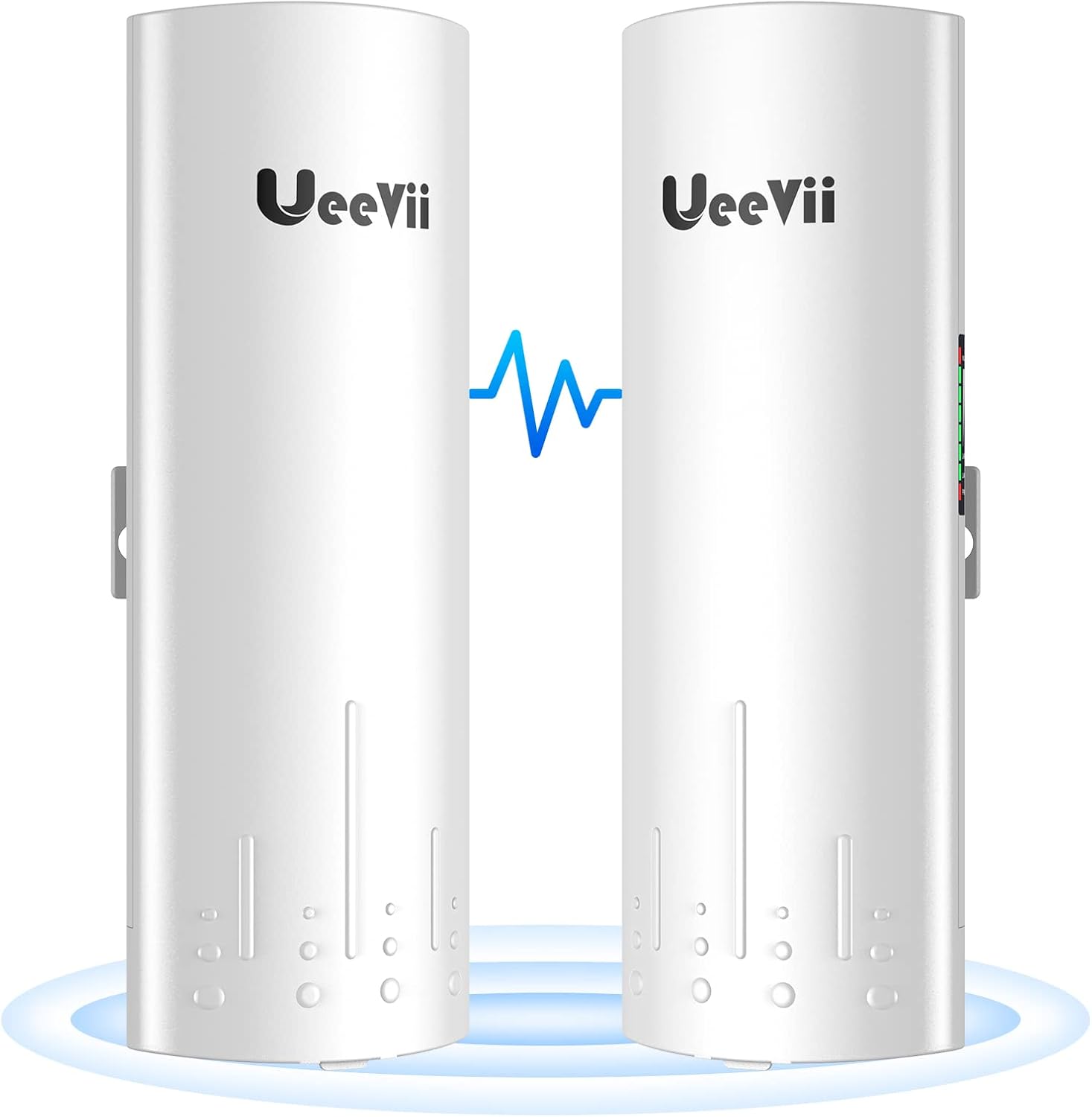 Wireless Bridge Point to Point Outdoor: UeeVii CPE450 5.8G 3Km Long Range Wi-Fi Bridge for Extend Network to Barn and Surveillance Range - Work with Starlink, 14dBi MIMO Antenna,48V POE Powered, 2pcs