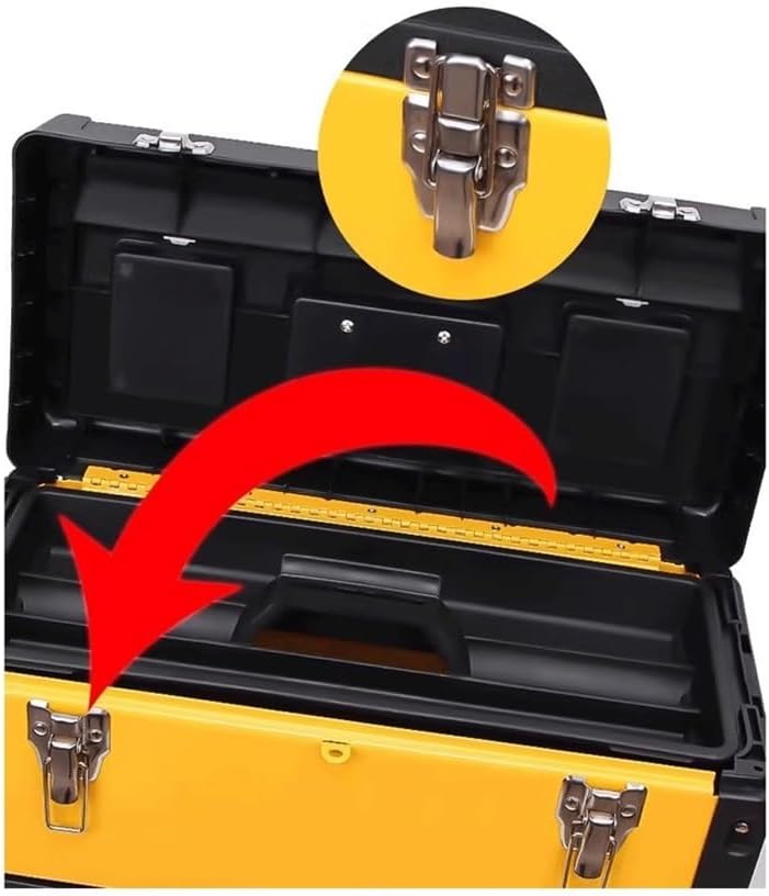 Storage Home Hardware Toolbox Pull Rod Style Outdoor Toolbox Three-Layer Combination Storage Box with Wheel Drawers Tool Cart for Garage