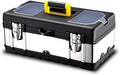 Portable Tool Box Tool Box Stainless Steel Storage with Metal Buckle Organizer and Tool Box for Tool or Craft Storage 14/17 Inch Small Parts Box (Size : 20 inches)