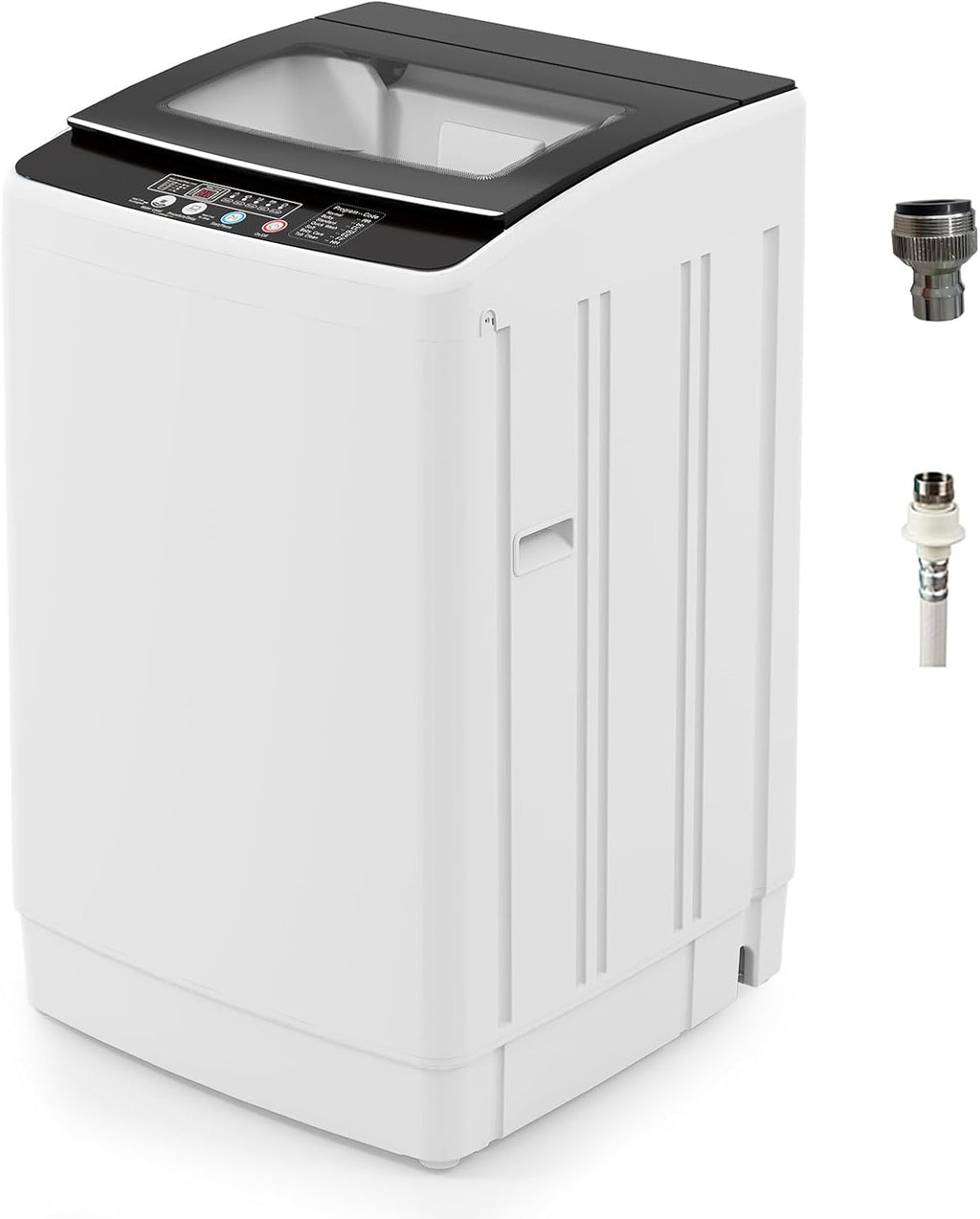 VCJ Portable Washing Machine, 35 LBS Large Capacity Full-Automatic Portable Washer with 12 Wash Cycles, 8 Water Levels & 24H Delay, Compact Electric Laundry Washer for Apartment, Dorms,RVs