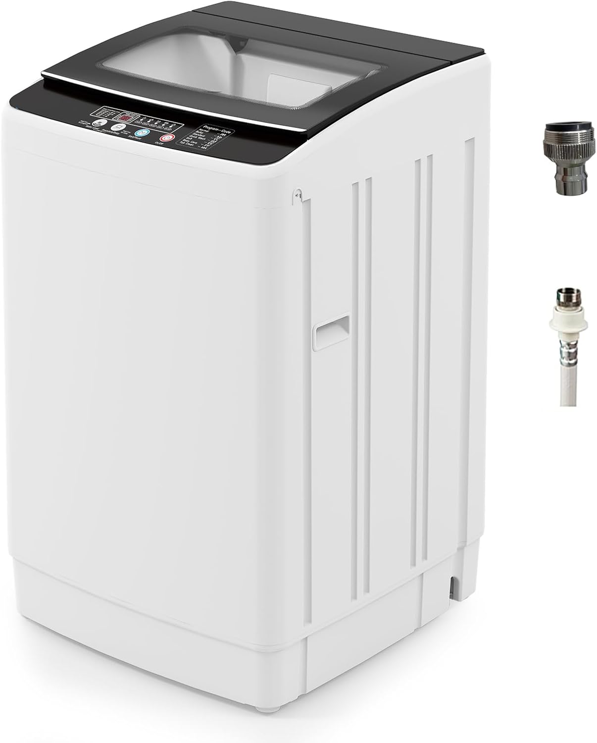 VCJ Portable Washing Machine, 35 LBS Large Capacity Full-Automatic Portable Washer with 12 Wash Cycles, 8 Water Levels & 24H Delay, Compact Electric Laundry Washer for Apartment, Dorms,RVs