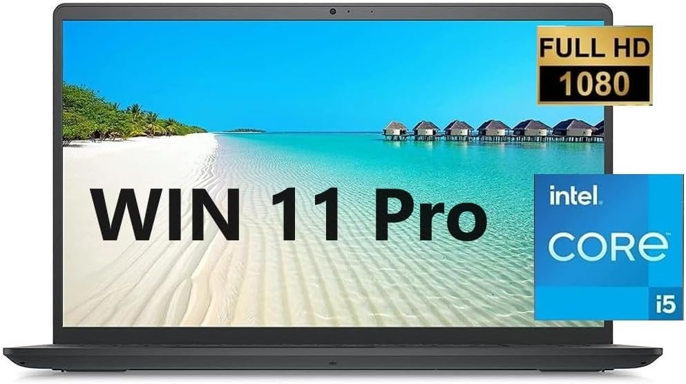 Dell 2023 Inspiron 15 Business Laptop, 15.6' 1920x1080 FHD, 12th Gen Intel i5-1235U 4.4 GHz,16G RAM, 512G SSD, Win 11 Pro, Webcam, Bluetooth, Carbon Black